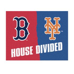 MLB - Red Sox - Mets House Divided Rug 33.75"x42.5"