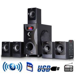 beFree Sound 5.1 Channel Surround Sound Bluetooth Speaker System in Black (SKU: BFS425)