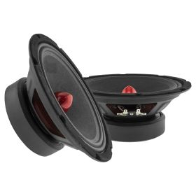 5 CORE 8 Inch Mid-Range Bullet Pro Audio Car Speaker, Red Aluminium Bullet, Loudspeaker 580W Max 8 Ohms - Premium Quality Audio Door Speakers for Car (size: Car Audio Speakers 8oHM)